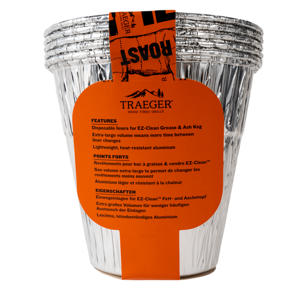 Traeger EZ-Clean Keg Liner 5 Pack | Grill Liners