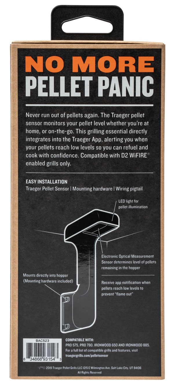 Traeger Pellet Sensor | WiFIRE® Grill Pellet Level Monitor