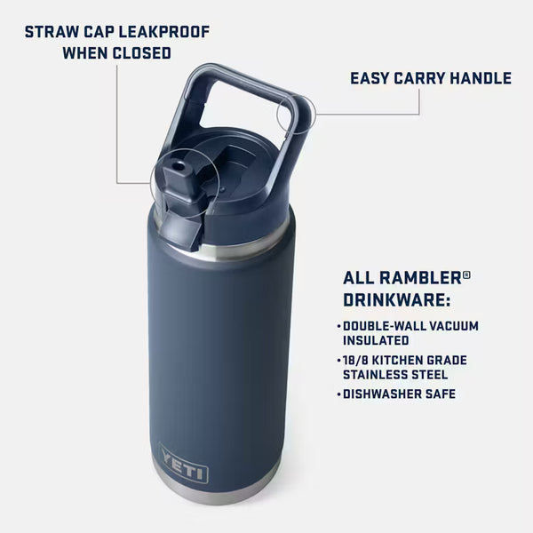 YETI 769ml Rambler® C Straw Water Bottle - Rescue Red